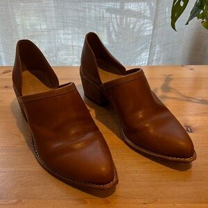 Madewell Brady low cut bootie saddle tan brown LEATHER